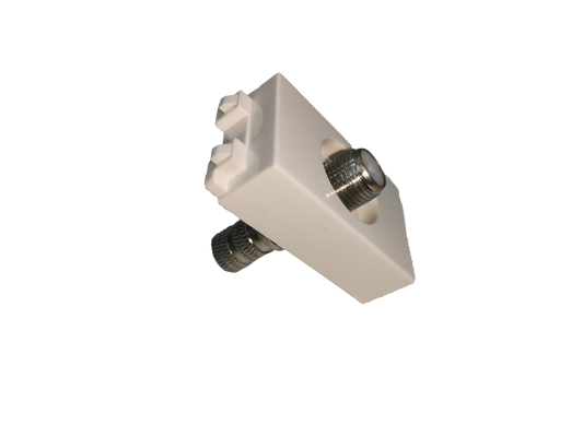 Royu Wall Cable TV Outlet in white with coaxial connectors for cable and TV wiring