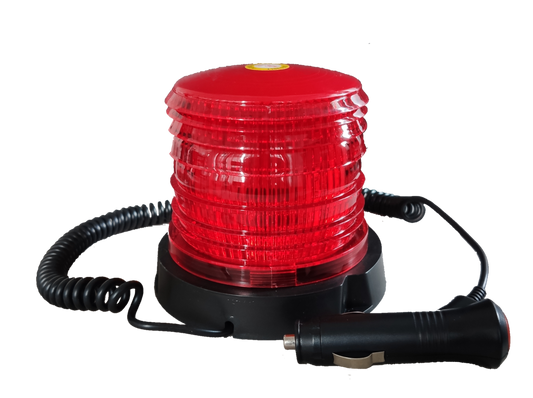 Sub Zero red Warning Light 10-30V DC with coiled power cord and plug for vehicles