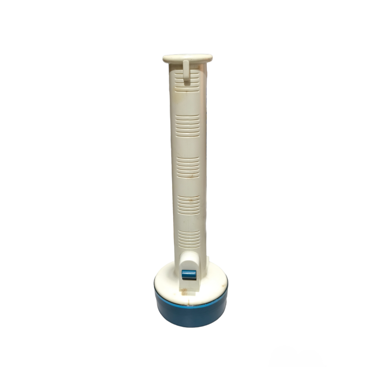 Hatsune Water Proof Flash Light Hand Held 30 Meter with beige handle and blue base