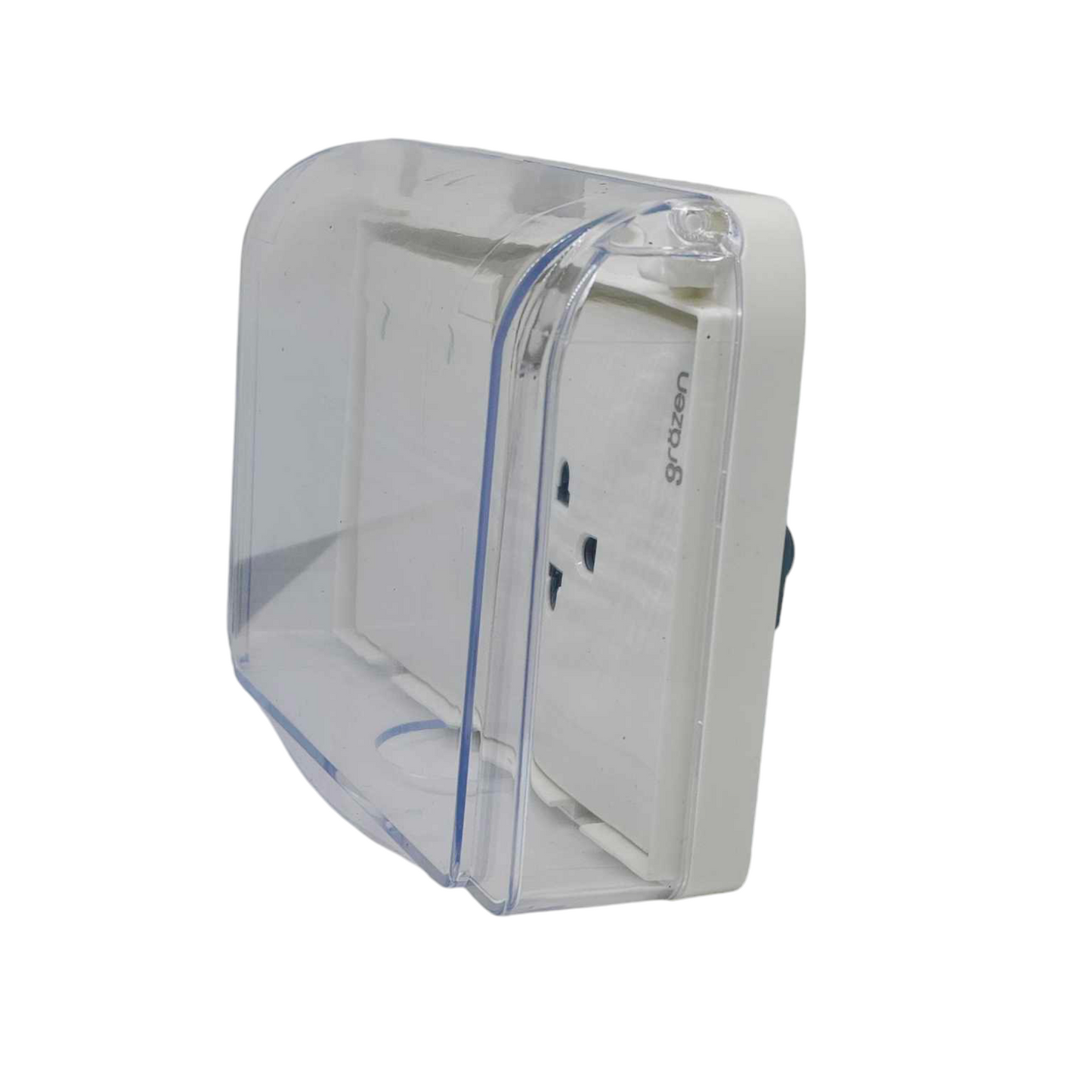 Grazen 16A 220V weatherproof electrical plate with clear cover for outdoor use