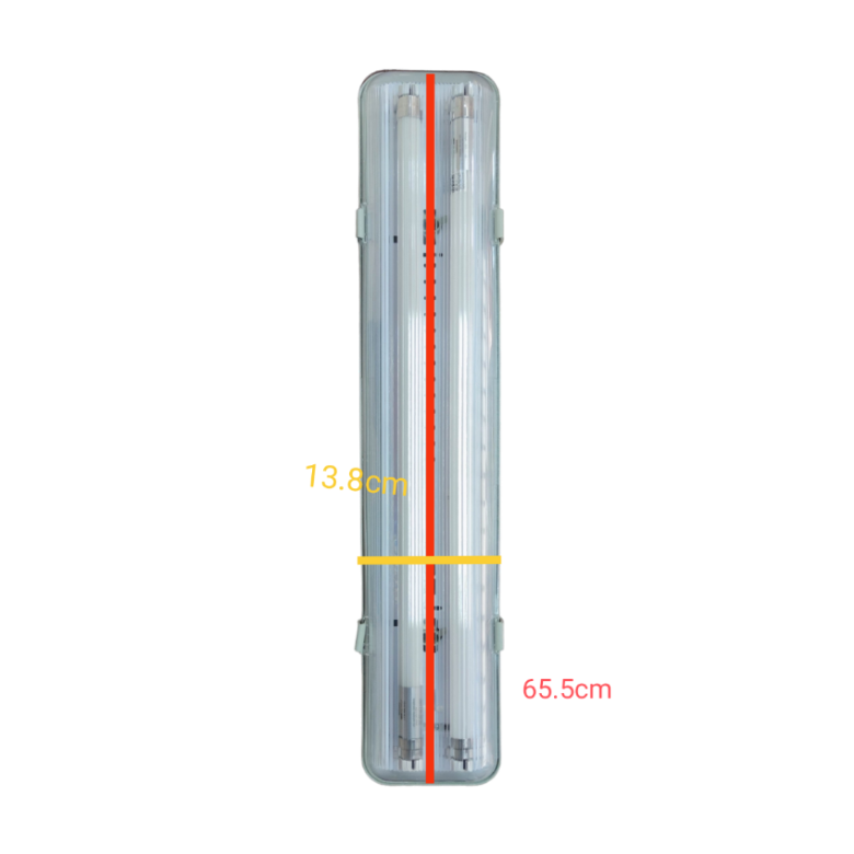 Opple Firefly weatherproof LED fluorescent lamp in a durable casing with dimensions for outdoor lighting