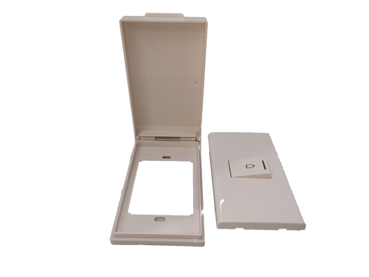 Royu Weatherproof Plate 1 Gang Doorbell Switch with protective cover and white finish