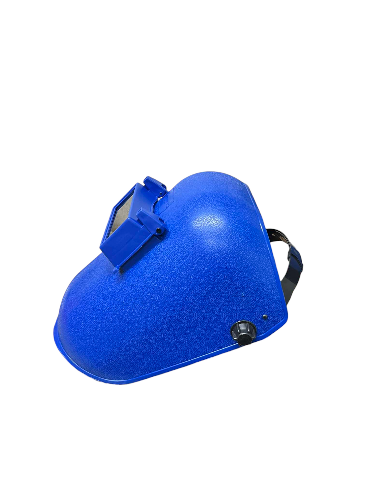 Butterfly blue welding mask with strap and filter for safety in work and utility wear