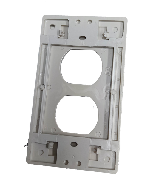Kopez white 2 gang outlet cover plate for power points switches and plugs