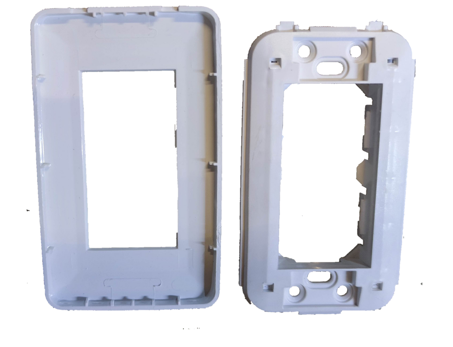 Surer 3 Gang Plate Modern Series white plastic mounting frame for power points and switches