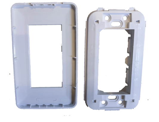 Surer 3 Gang Plate Modern Series white plastic mounting frame for power points and switches