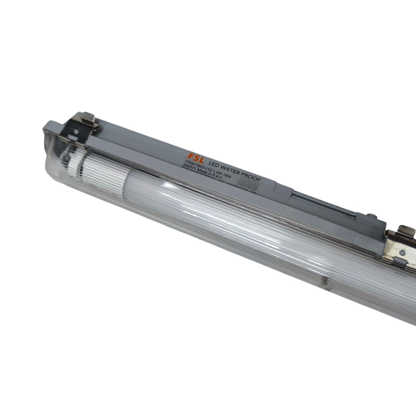 FSL LED Weather-Proof Lamp T8 18W 180-265V Daylight 664mm x 108mm x 63mm Lm1050 WPT823-206
