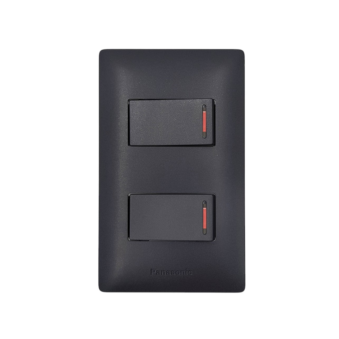 Panasonic Illuminated 2 Gang 3 Way Switch 3 Device Slim Art Series Metallic Black WSAG6802MB-1/2XWSAG5572MB-5