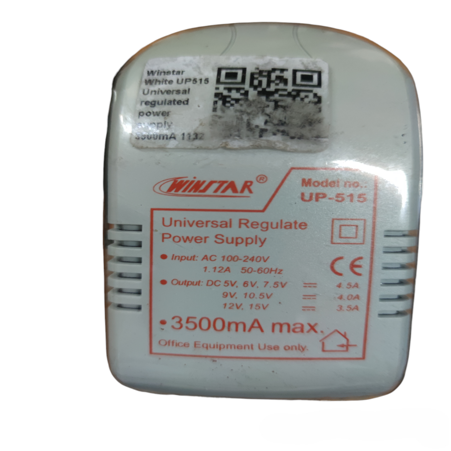 Universal Regulated Power Supply 3500mA white power adaptor with multiple output voltages and model UP-515