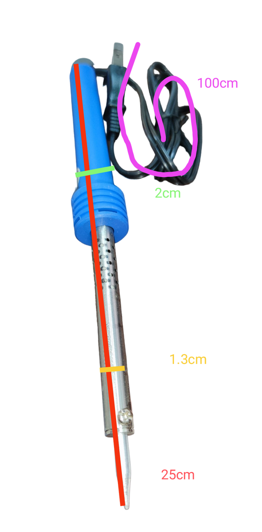 Winstar 80W soldering iron 220V with blue handle and 100cm power cord for precise electronic repairs