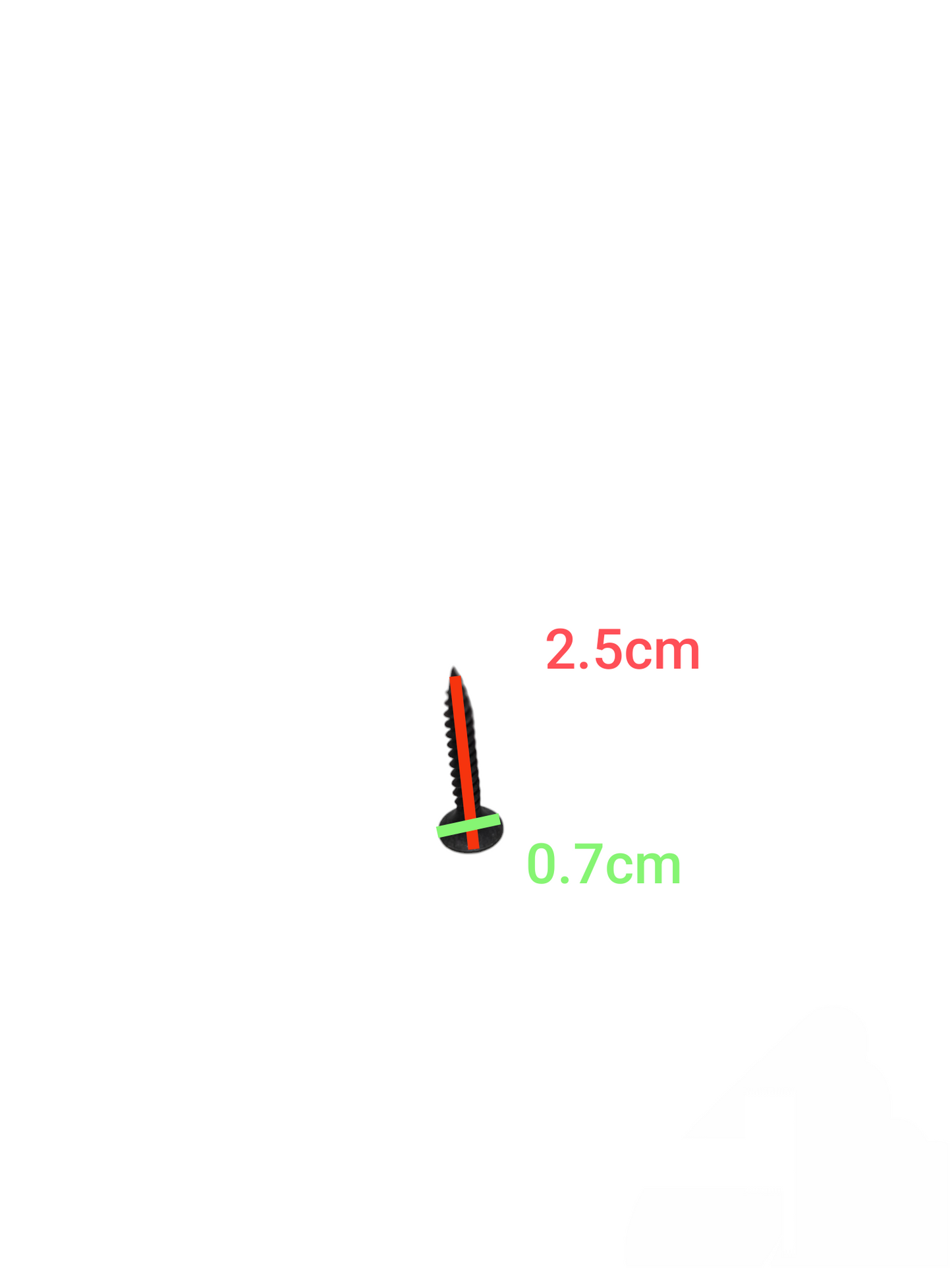 Wood Screw Black Philips Head with 2.5cm length and 0.7cm head diameter from China