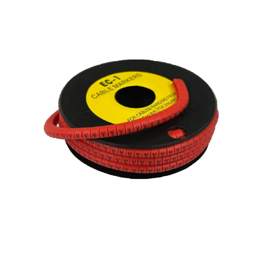 Grippes Y Marker Red 2.6mm to 4.2mm 1000pcs cable markers spool for cable management