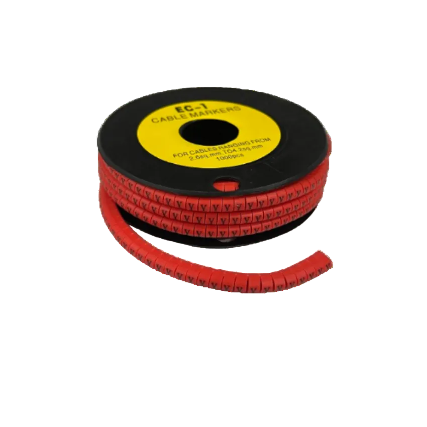 Grippes Y Marker Red 2.6mm to 4.2mm 1000pcs cable management markers on spool