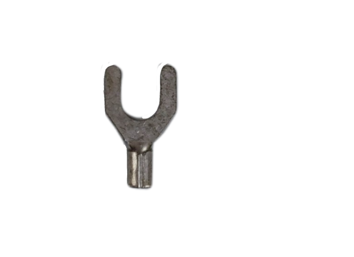 Y Terminal 2.0mm YA-10 electrical circuitry part metal connector from China on black background