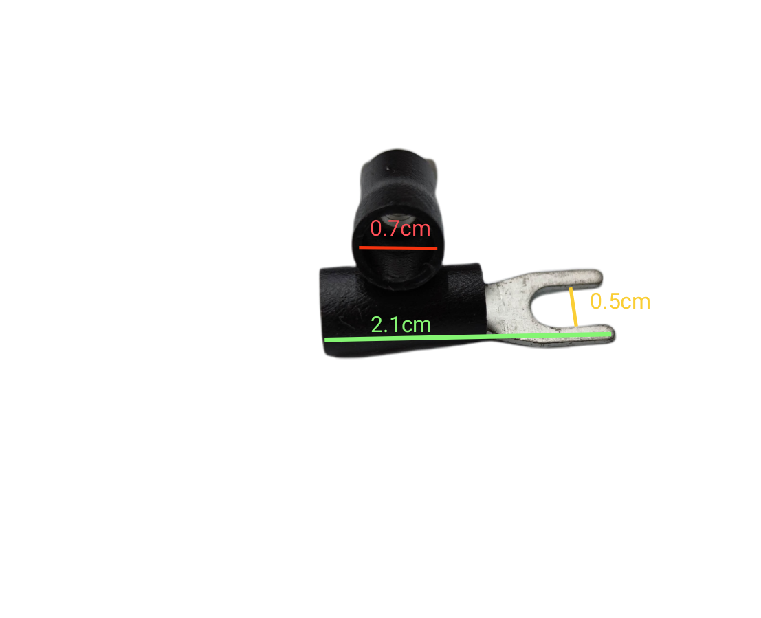 Y Terminal 5.5mm YBB-8 black electrical circuitry part with metal connector from China