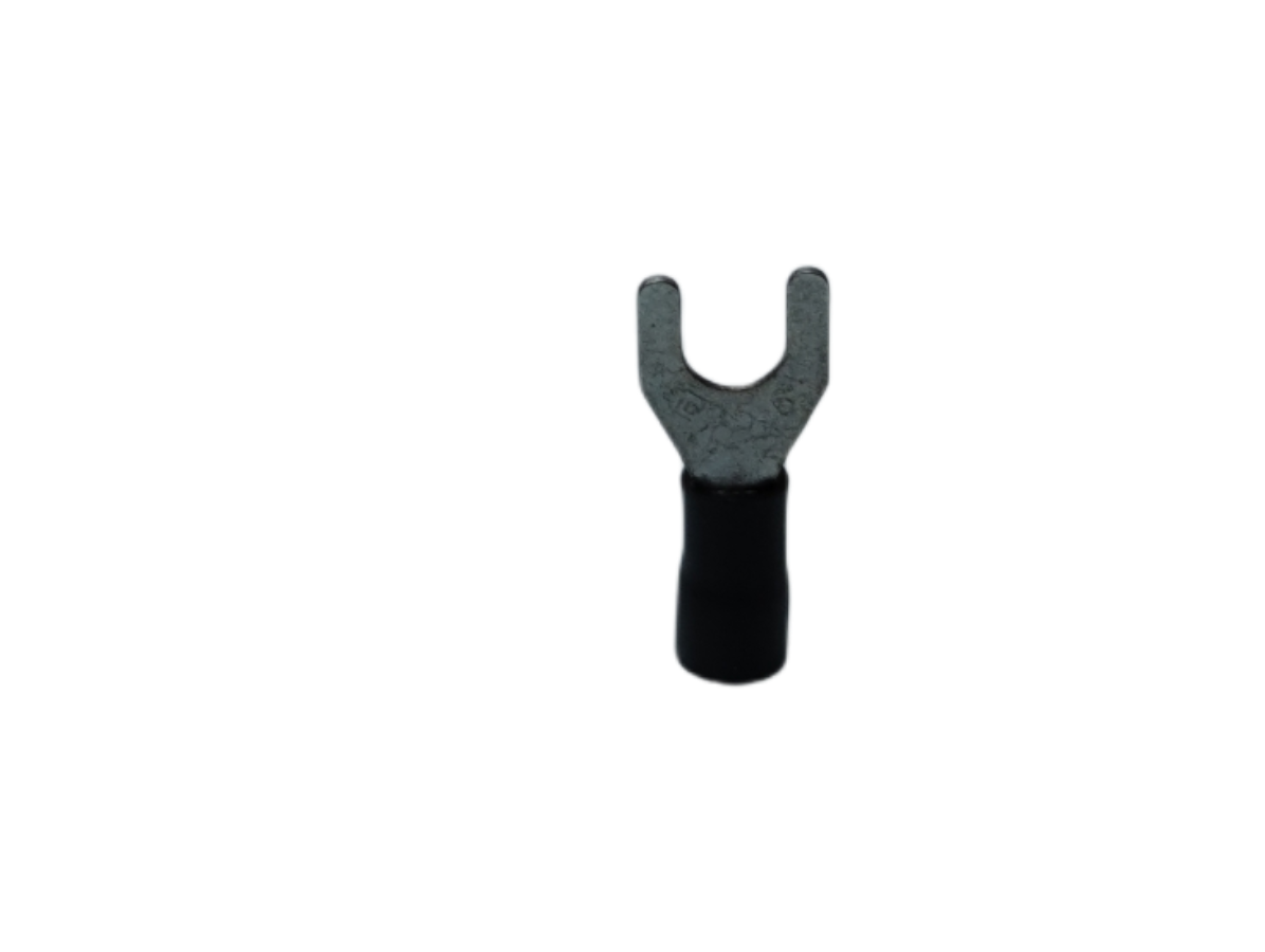 Y Terminal With Insulation 5.5mm electrical connector part with black insulation sleeve