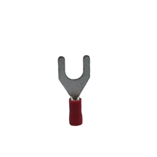 Y type terminal lugs with red insulation for reliable electrical connections