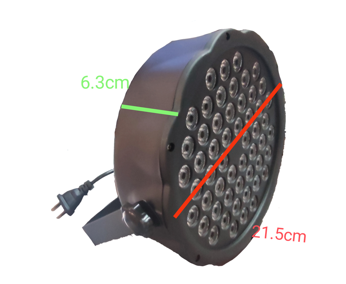 150W 7 Channel 220V LED stage light with multiple LED bulbs and plug from China