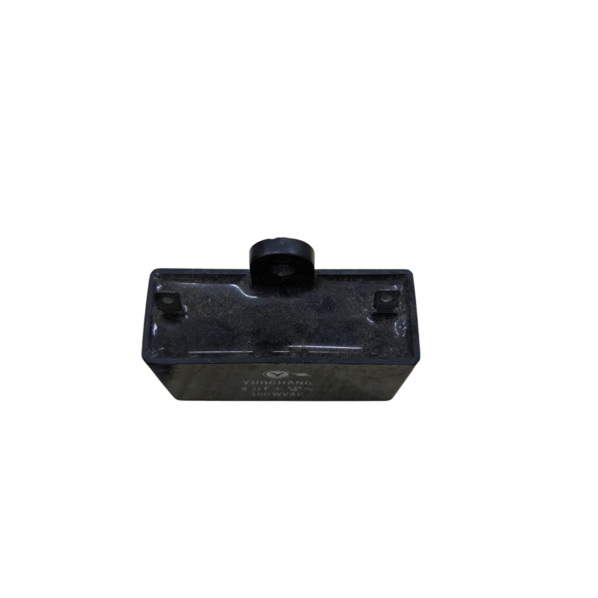 CBB 4uF 350V capacitor black rectangular electrical circuitry part