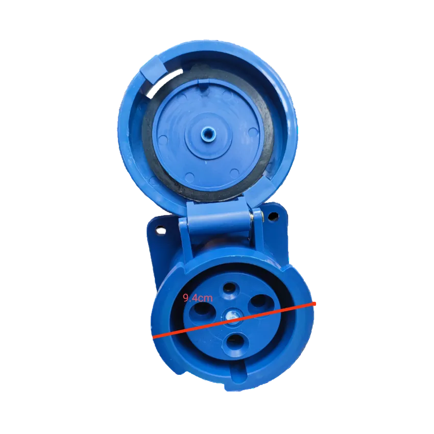 Grippes 63A industrial outlet 220V in blue with robust design for reliable power connections
