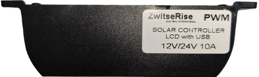 Zwitserise 5V DC Solar Controller PWM LCD with USB for 12V and 24V systems