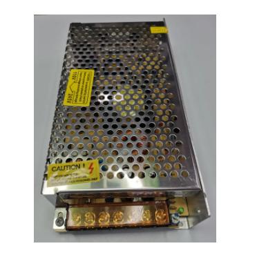 Zwitserise Power Supply 24V 5A with metal casing and ventilation holes for electronic devices