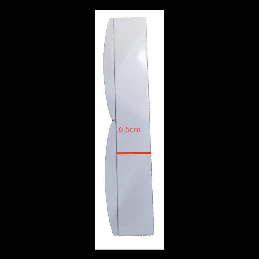 Side view of 32 Ways Surface Type Panel Box ZY electrical enclosure showing 6.5cm depth