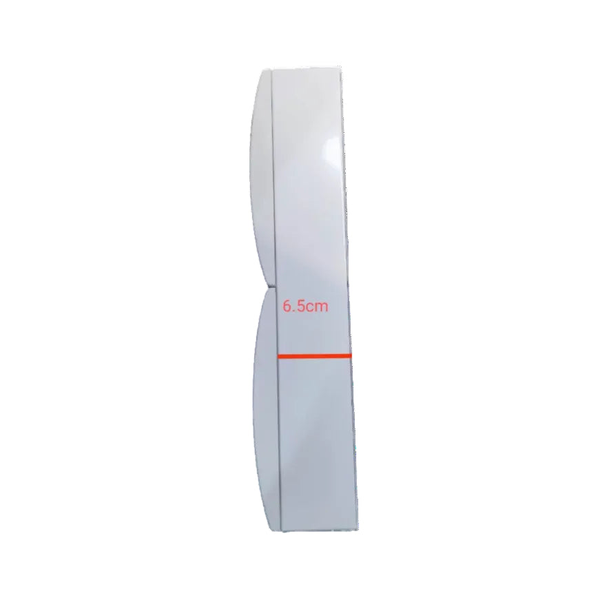 Chint and ZY white plastic electrical enclosure side profile showing 6.5 cm depth for 50A 36 ways surface type panel box