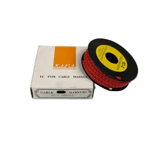 Grippes (5) Cable Marker 3.6mm to 5.2mm 500pcs per Roll Red