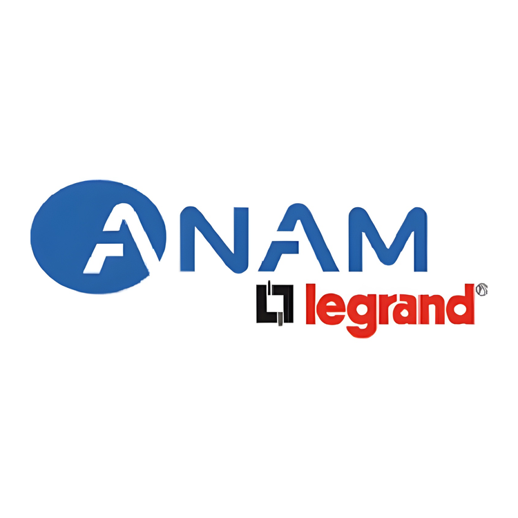 Anam Legrand wiring devices logo representing high quality switches sockets and electrical accessories