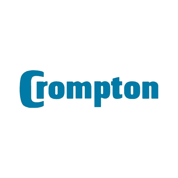 Crompton fluorescent lamp supplies logo representing energy-efficient lighting and electrical products