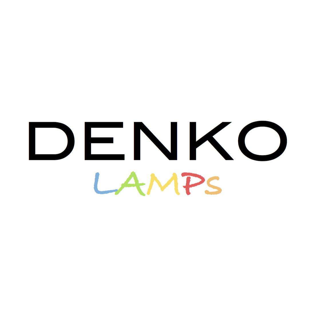 Denko Lamps logo representing Philippines industrial lamps brand with colorful letter design