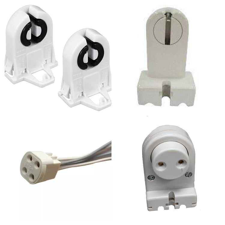 Collection of durable fluorescent lamp holders for T8 T10 T12 and circular lamps with G13 socket