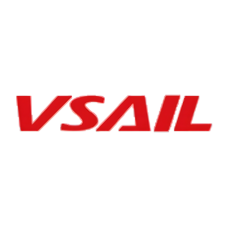 Vsail Fire Control Panel and Fire Safety Devices logo in bold red letters on white background