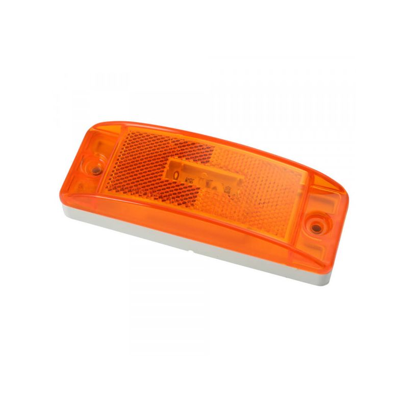 Rectangular orange LED warning light with siren for enhanced safety and high visibility in industrial and emergency use
