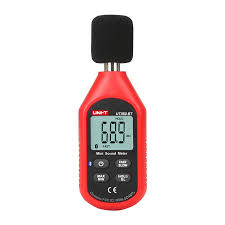 Digital sound level meter with clear display measuring noise levels in decibels for accurate sound analysis