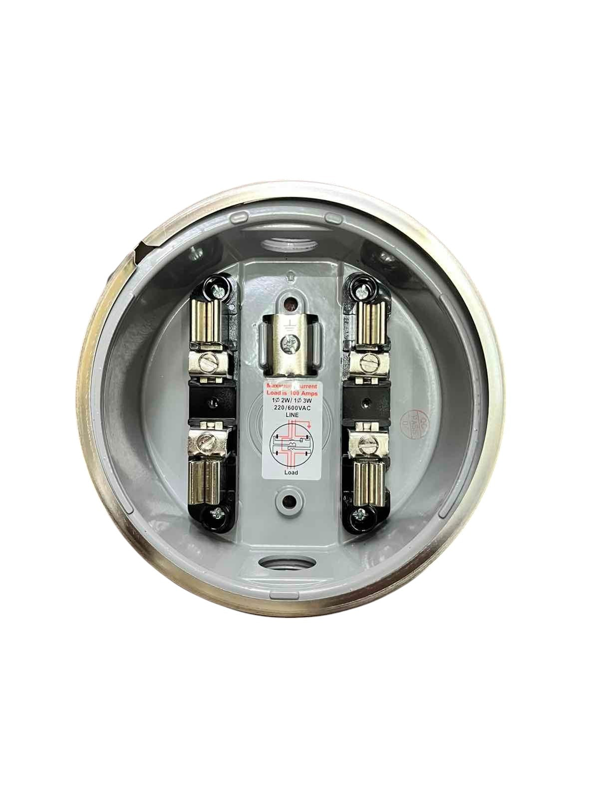 Cirtech Round Meter Base 1", Electrical Meter Base, KWH Meter base 1" Hub Size