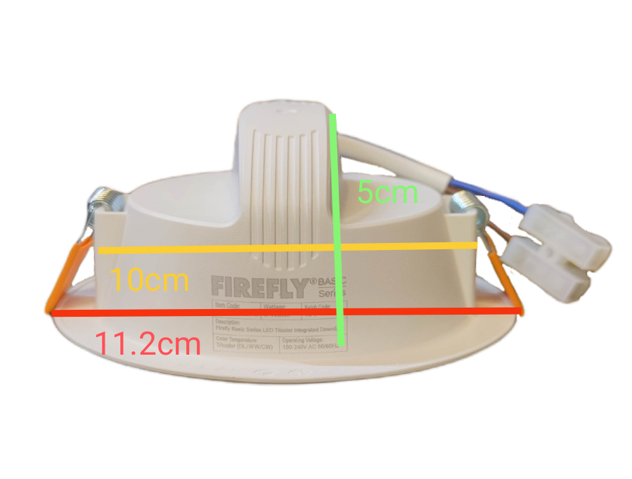 Firefly Tri Color LED Downlight 9W 220V Warm White Daylight Cool White