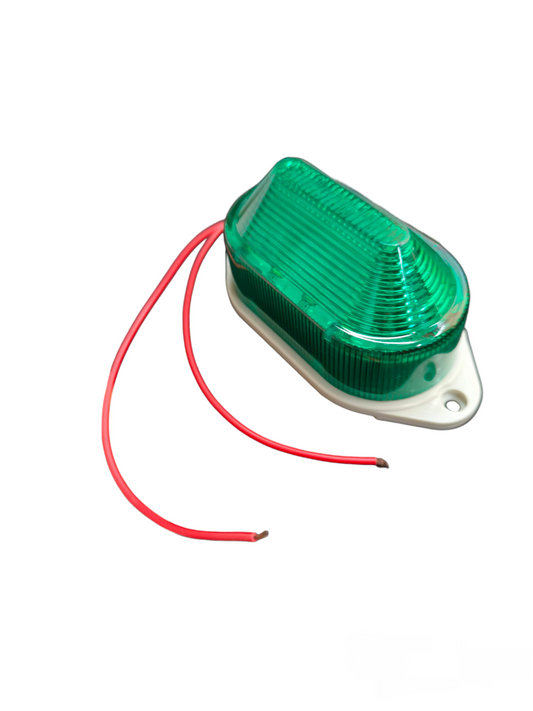 Green LED Warning Light 12V DC, Blinker Blinking, Industrial Warning Lamp