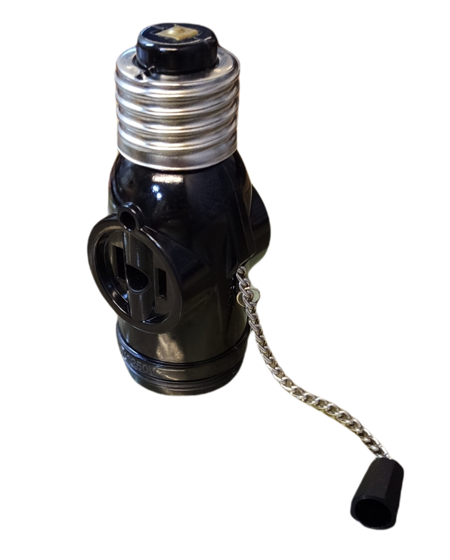 Omni Pull Chain Socket with 2 Flat Pin 3A 220V