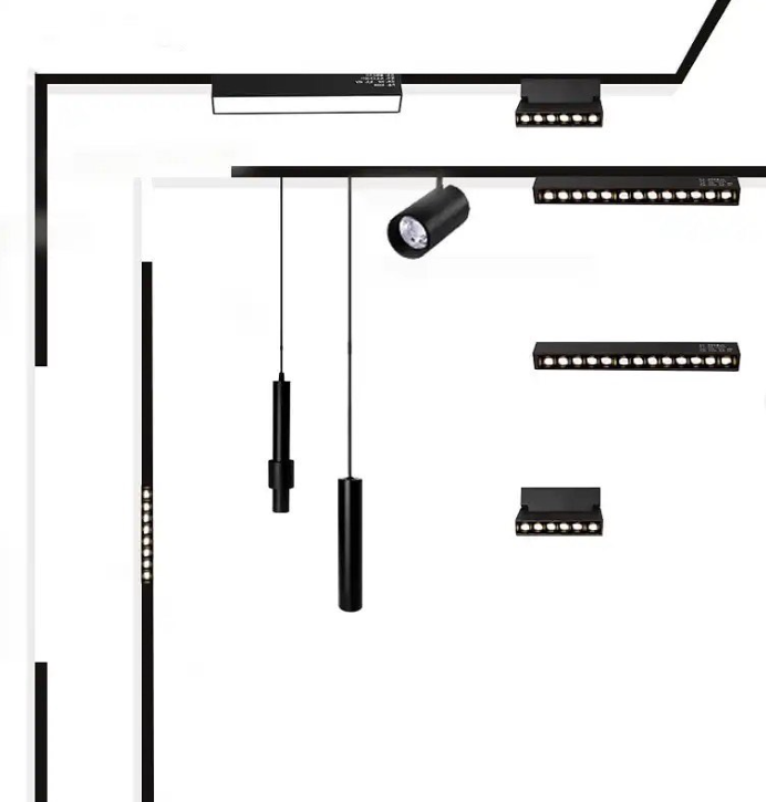 ILLUMIQ TERRA Magnetic Track Light 1 Meter 26mm with 2pcs 18W LED Grille Track Light Warm White 3000K 220V 20 Series