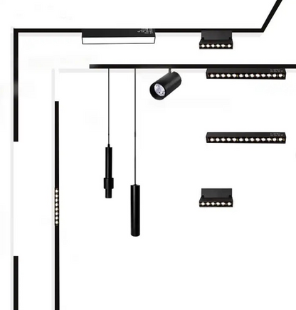 ILLUMIQ TERRA Magnetic Track Light 1 Meter 26mm with 2pcs 18W LED Grille Track Light Cool White 4000K 220V 20 Series