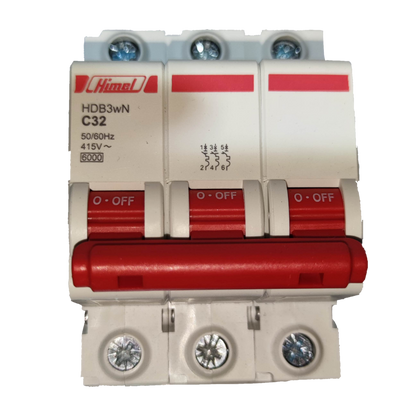 Himel 32A 3 Pole Miniature Circuit Breaker 6 KAIC, 32A 3P 220V Miniature Circuit Breaker