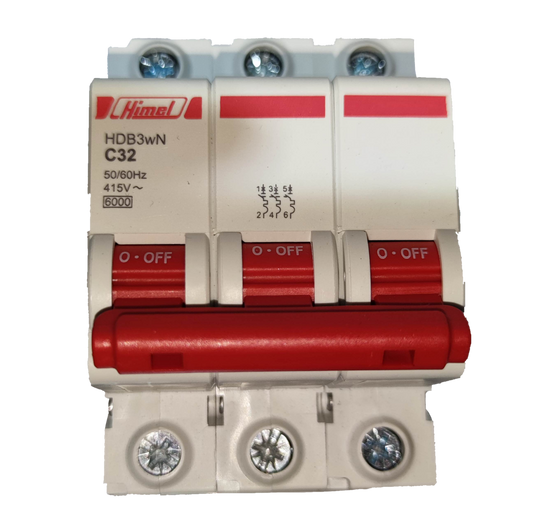 Himel 32A 3 Pole Miniature Circuit Breaker 6 KAIC, 32A 3P 220V Miniature Circuit Breaker