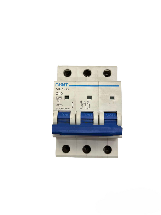 Chint 40A 3 Pole 6KAIC 220V with Indicator Miniature Circuit Breaker NB1-63 3P C40 6KADB