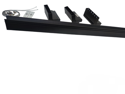 ILLUMIQ TERRA Magnetic Track Light 1 Meter 50mm with 3pcs 6W LED Foldable Grille Track Light Warm White 3000K 220V