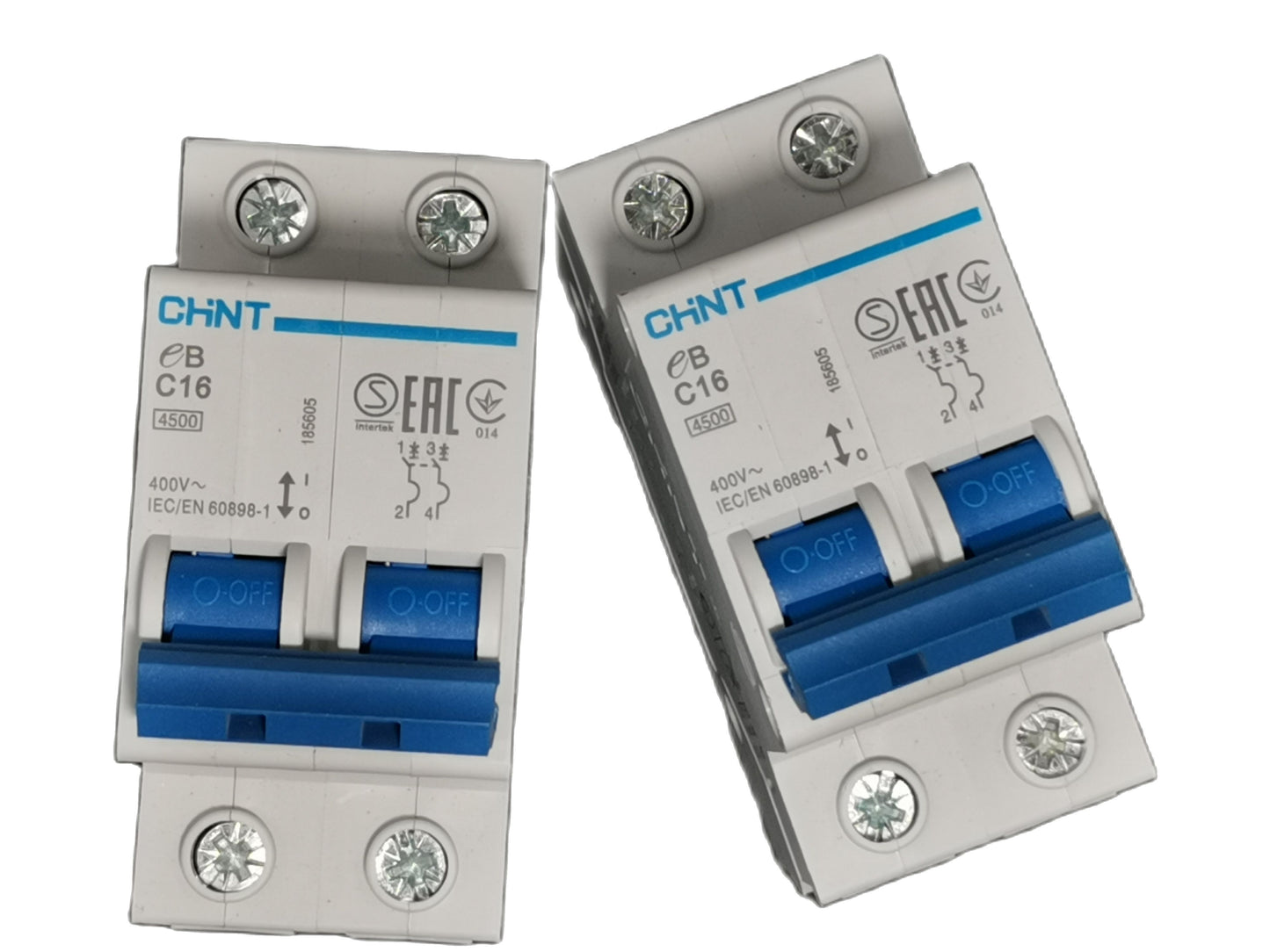 Chint 16A 2Pole 4.5KAIC 220V Miniature Circuit Breaker MCB