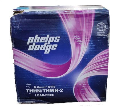 Phelps Dodge 8.0mm THHN AWG 8/7 (15 Meters) Black