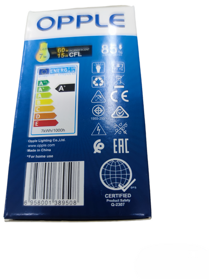 Opple 7W LED Bulb E27 220V 6500K Daylight