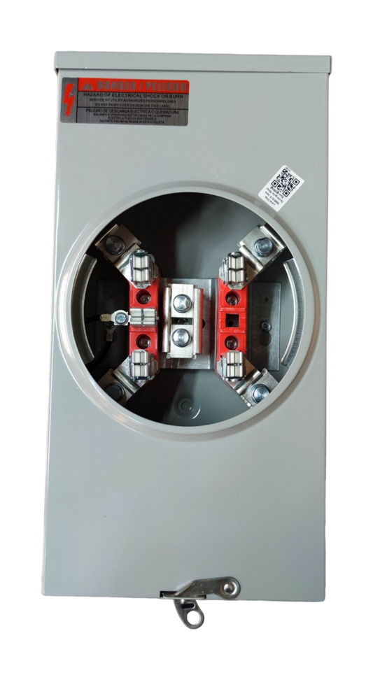 Cirtech Rectangular Meter Base 2 Inch Hub 5 Jaws Max 200A KWH Meter Base
